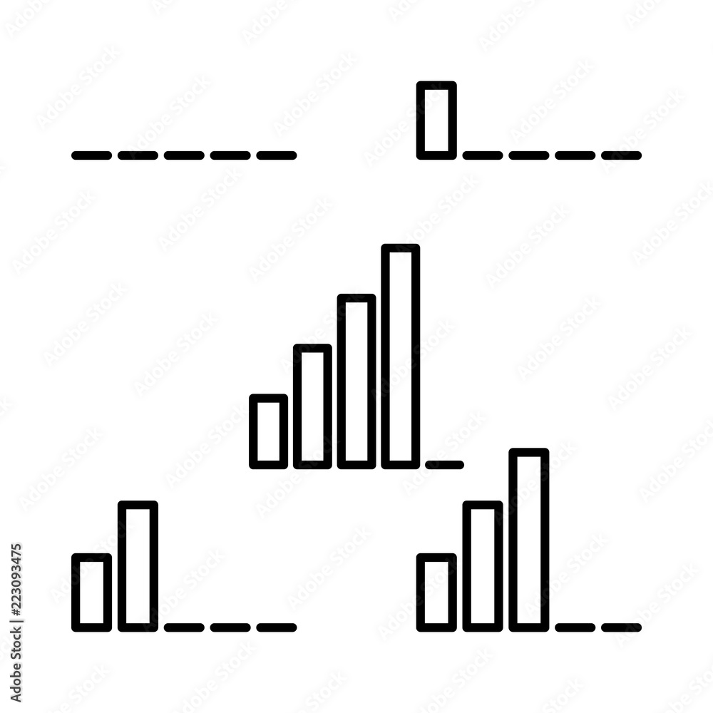 Poster set of signal icons. element of phone icons for mobile concept and web apps. thin line icons for web