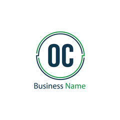 Initial Letter OC Logo Template Design