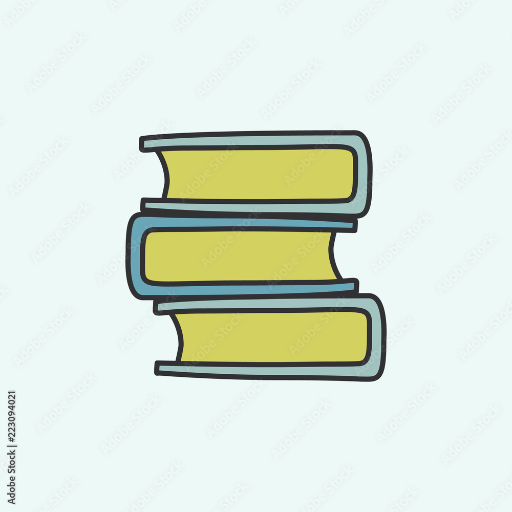 Poster books sketch icon. element of education icon for mobile concept and web apps. field outline books sk