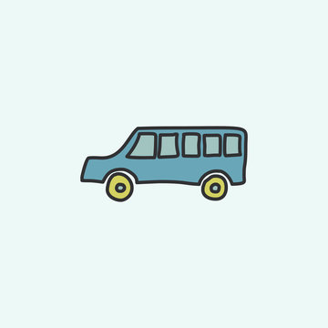 school bus sketch icon. Element of education icon for mobile concept and web apps. Field outline school bus sketch icon can be used for web and mobile