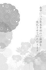 蓮　喪中　はがき　背景 