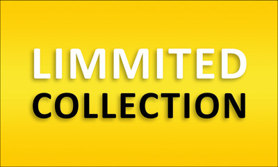 Limmited Collection - Golden business poster. Clean text on yellow background.