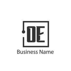 Obraz premium Initial Letter OE Logo Template Design