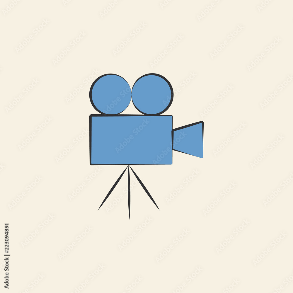 Poster camera sketch illustration. element of colored wedding icon for mobile concept and web apps. sketch 