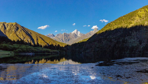 Wood division cuo lake in sichuan province