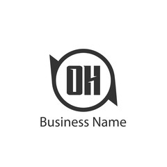 Initial Letter OH Logo Template Design