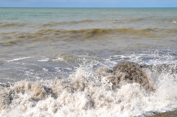 View of the beach in the Sochi, Russia