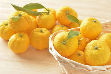 ゆず　木目背景

