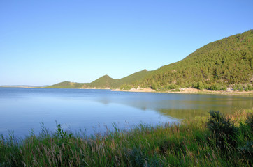 Fototapeta na wymiar Lake Shore Chebache, State National Natural Park 