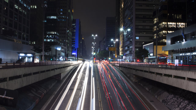 Luz Da Noite Na Av. Paulista