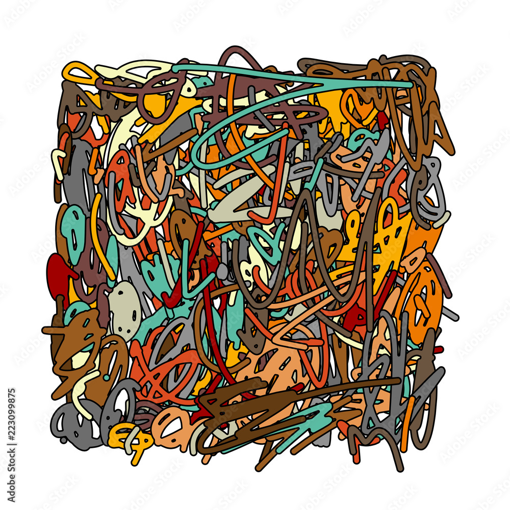 Poster abstract scribble background for your design
