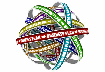 Fototapeta premium Business Plan Strategy Goal Mission 3d Illustration