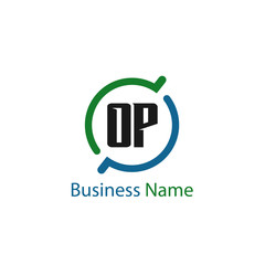 Initial Letter OP Logo Template Design
