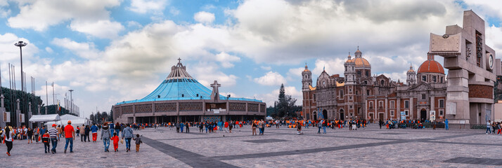 Basilica square of Our Lady of Guadalupe in Mexico city
