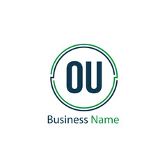 Initial Letter OU Logo Template Design