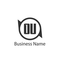 Initial Letter OU Logo Template Design