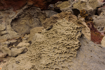 eroded volcanic rock formation