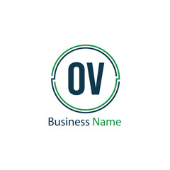 Initial Letter OV Logo Template Design