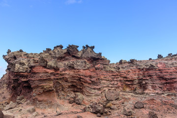 eroded volcanic rock formation