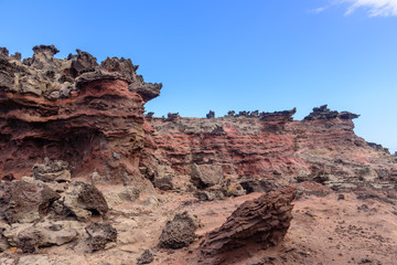 eroded volcanic rock formation