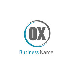 Initial Letter OX Logo Template Design