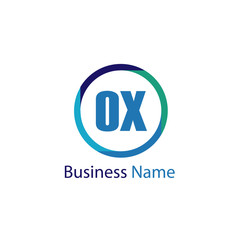 Initial Letter OX Logo Template Design