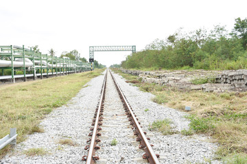 Rayong province Thailand , Feb 23 , 2018 :  Gas pipe at Rayong province Thailand .