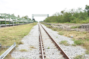 Rayong province Thailand , Feb 23 , 2018 :  Gas pipe at Rayong province Thailand .