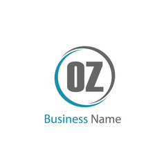 Initial Letter OZ Logo Template Design