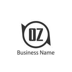 Initial Letter OZ Logo Template Design