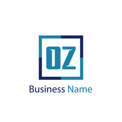 Initial Letter OZ Logo Template Design