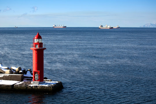 The Japanese island of Hokkaido hakodate port