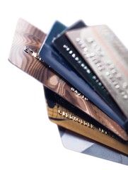 Row of Credit Cards