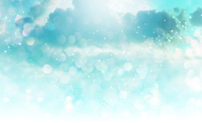 Beautiful abstract shiny light and cludscape background