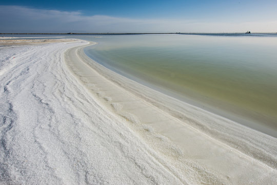 Saka salt lake were ulam county in qinghai province