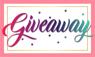 Giveaway colorful gradient, eps vector