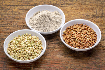 buckwheat groats, kasha and flour