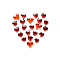 Hearts / Creative valentines concept photo of heart on white background.
