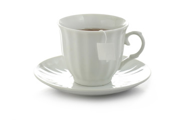 cup of hot black tea