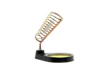 Use soldering iron stand with isolated on a white background, with Clipping Path.