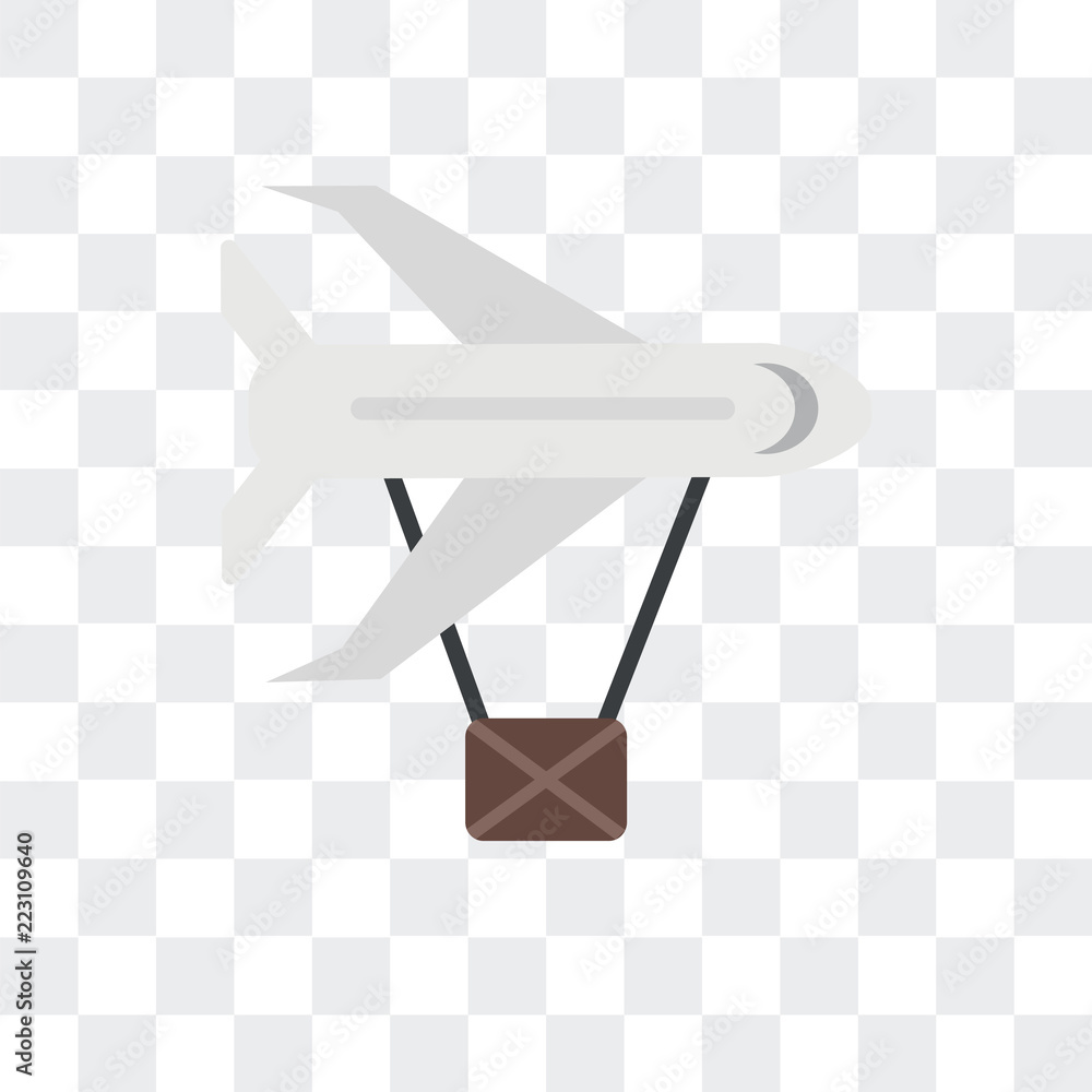 Poster plane icon isolated on transparent background. modern and editable plane icon. simple icons vector i
