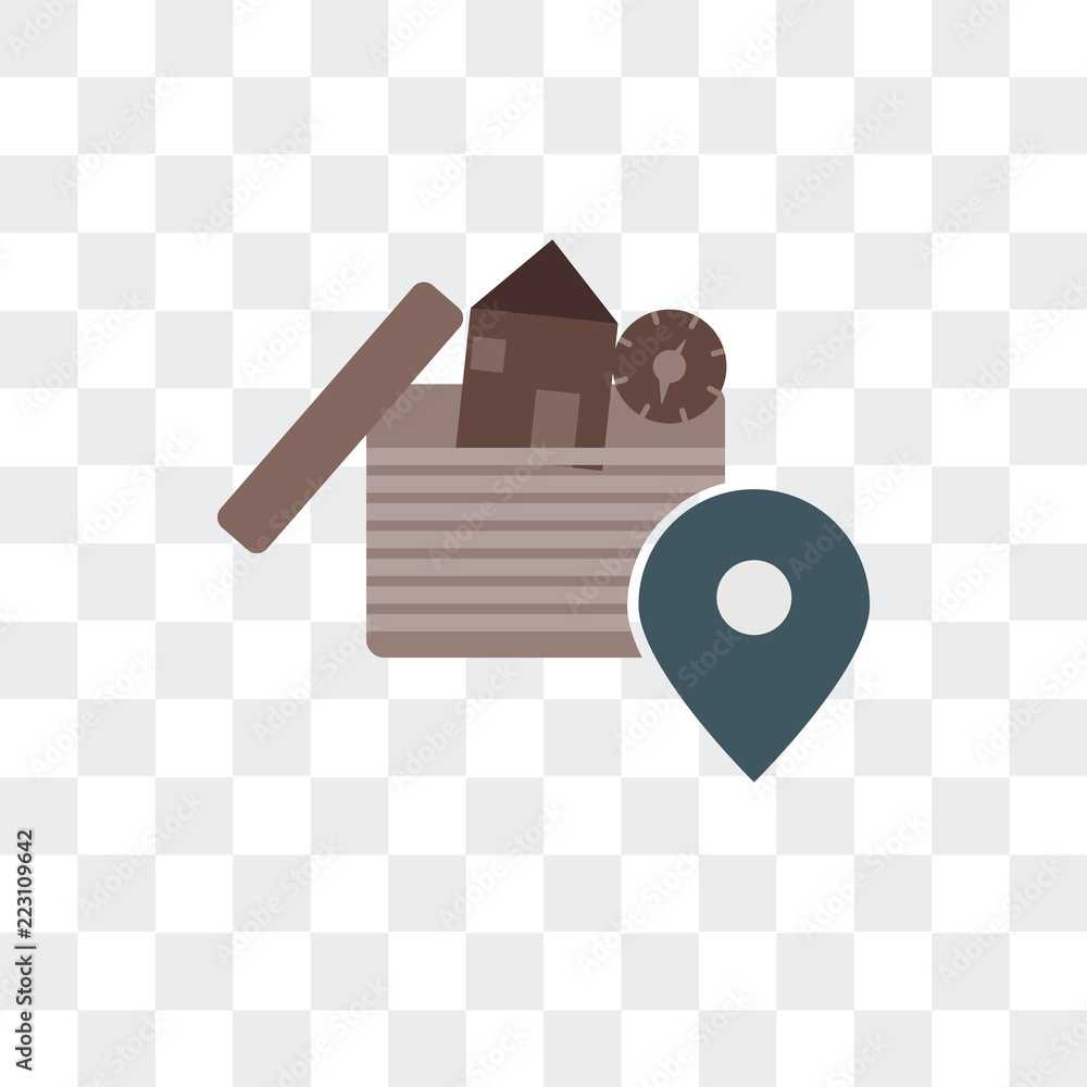 Poster tracking icon isolated on transparent background. modern and editable tracking icon. simple icons ve