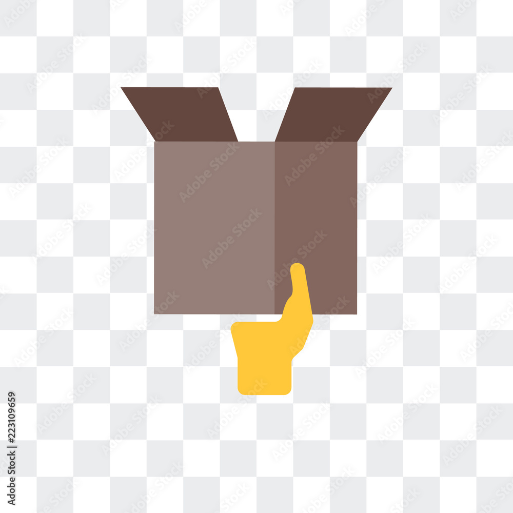 Poster delivery icon isolated on transparent background. modern and editable delivery icon. simple icons ve