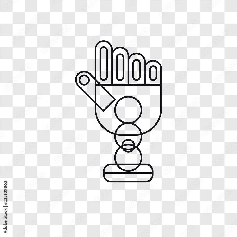 Poster bionic vector icon isolated on transparent background, bionic logo design