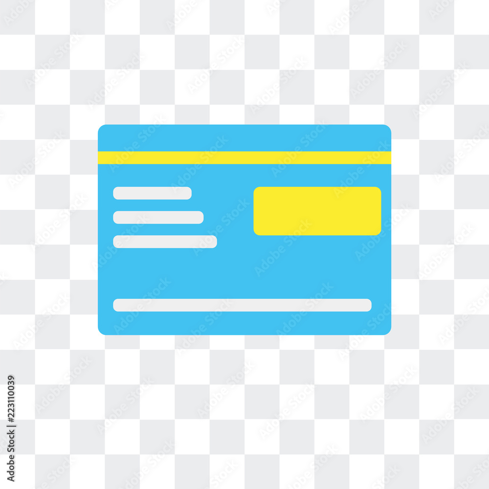 Poster cit card icon isolated on transparent background. modern and editable cit card icon. simple icons ve