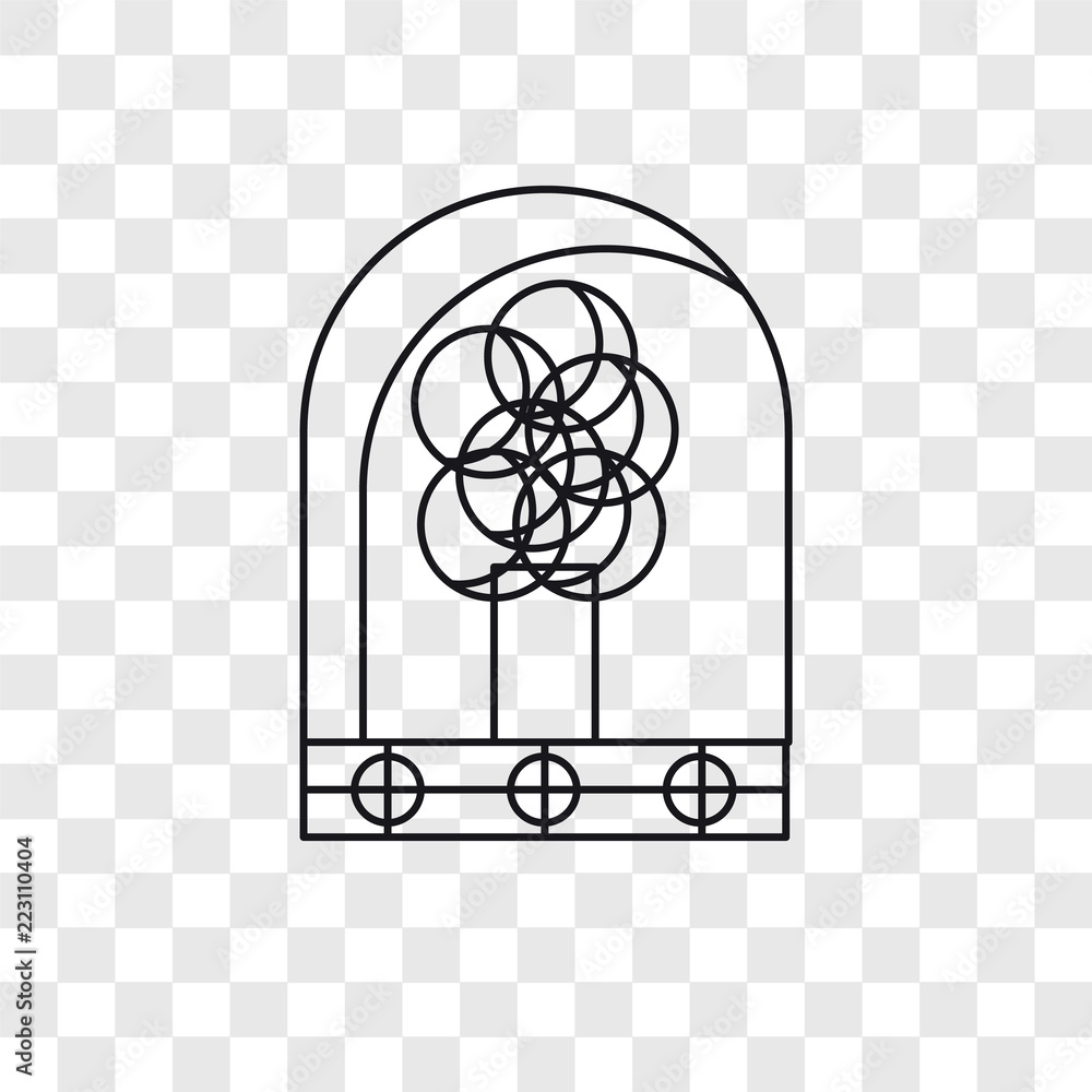 Poster tree vector icon isolated on transparent background, tree logo design