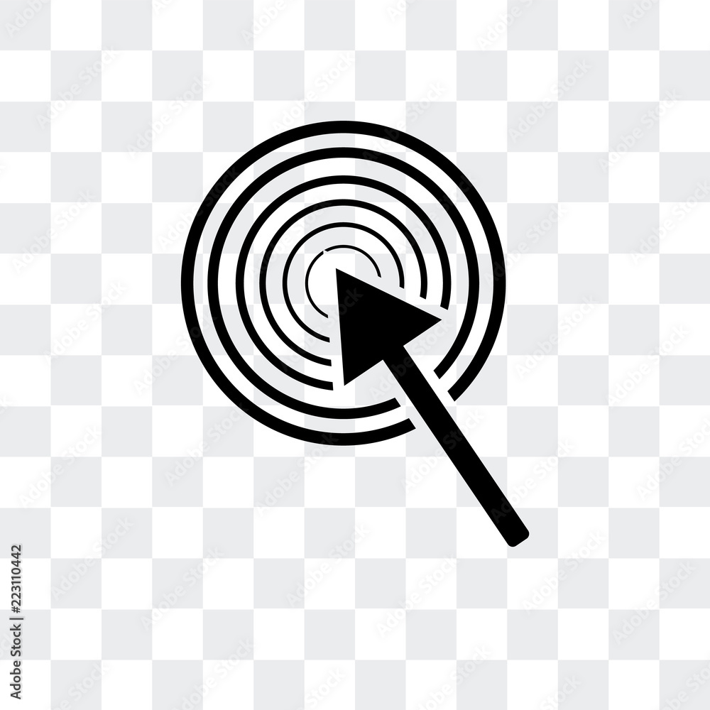 Poster target icon isolated on transparent background. modern and editable target icon. simple icons vector