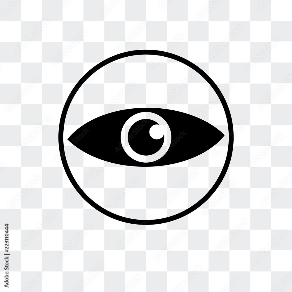 Poster eye icon isolated on transparent background. modern and editable eye icon. simple icons vector illus