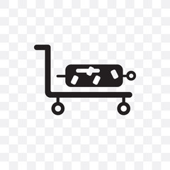 suitcase icon isolated on transparent background. Simple and editable suitcase icons. Modern icon vector illustration.