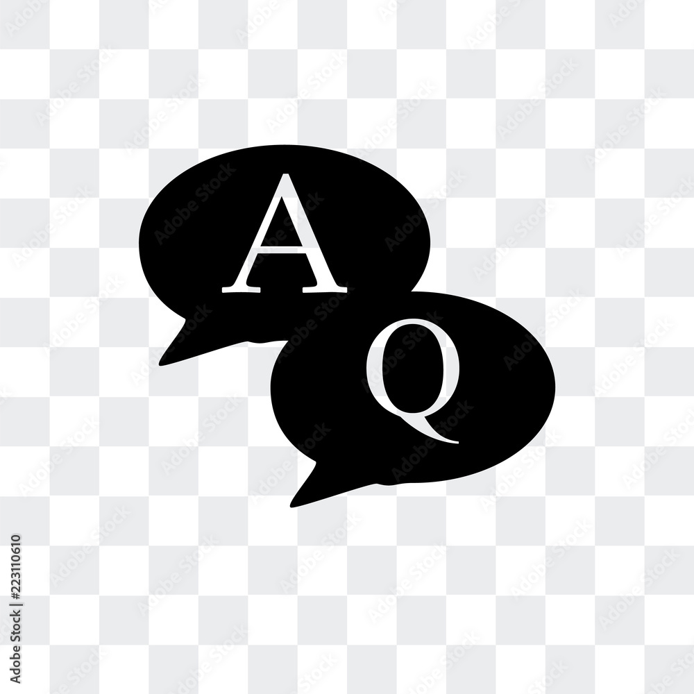 Aufkleber question icon isolated on transparent background. modern and editable question icon. simple icons ve